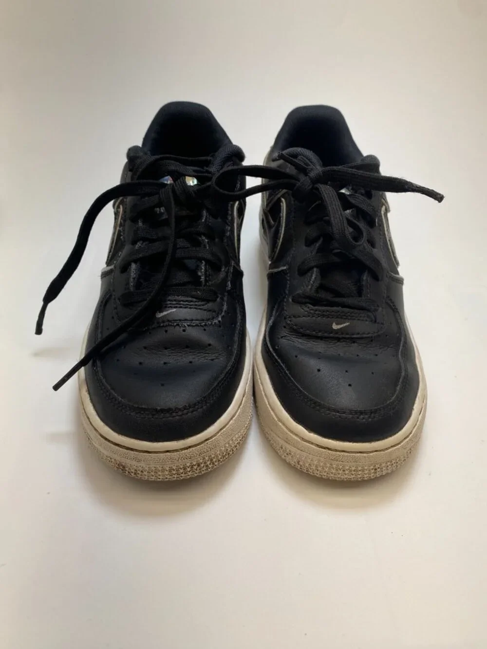 Nike Air Force 1 07 LV8 4 Black Iridescent Sz 6Y